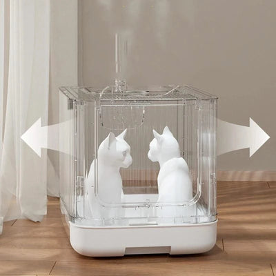 Pet UV Lights Top Drawer Litter Pan Fully Enclosed with In/out Door Control Disinfecting and Deodorizing For Cat Cat Litter Box