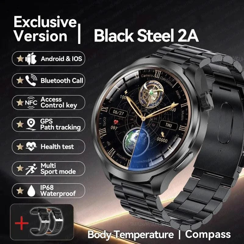 2025 New For HUAWEI High-end Sports Smart Bracelet Men GPS NFC 1.85 AMOLED Screen Compass Waterproof Bluetooth Call Smartwatches