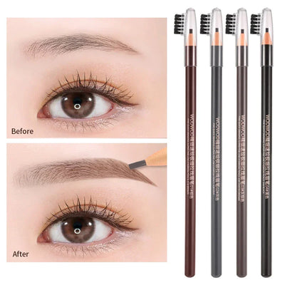 Waterproof Eye Brow Pencil Precise Brow Definer Black Grey Brown Gray Eyebrow Eyeliner Pen Long Lasting Eyes Makeup Cosmetics