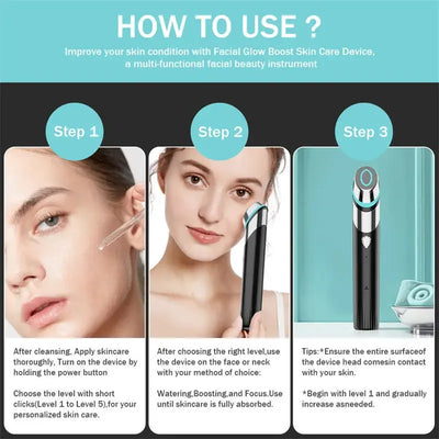Facial Age-R Booster H Skin Care Facial Skin Care Tools Anti Aging Microcurrent Lift Face Care Therapy Home Beauty Device