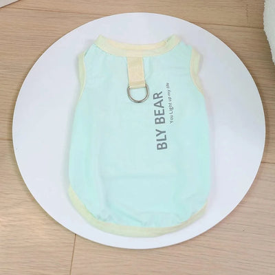 Pet Summer Cute INS  Breathable Patch Traction Tank Top Dog summer cloths  Cooling Vest for Dog  sun protective