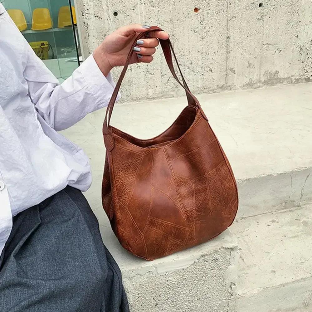 Women’s handbags vintage luxury leather shoulder bag designers large modern fashion brand female