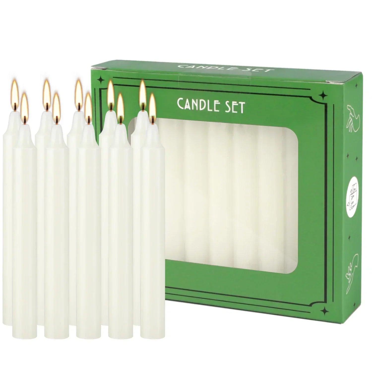 20 ivory white 4inch waxs drip-free smoke-free fragrance-free home dinner candles hand-pulled high-quality suitable