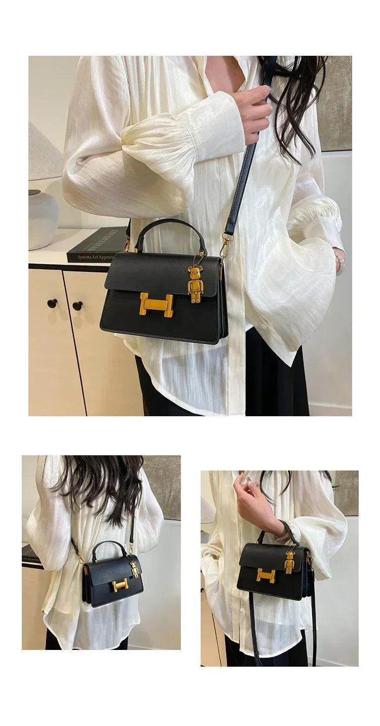 Premium designer crossbody bag for women leather shoulder messenger tote handbags ladies office fashion gift