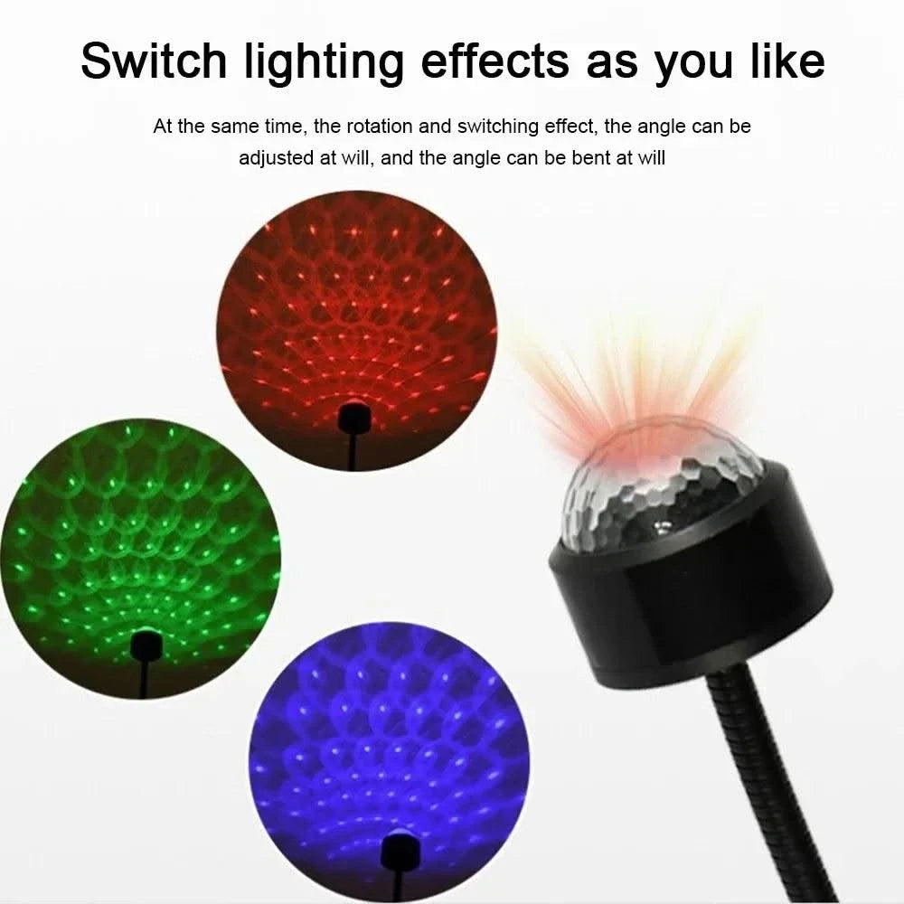 Mini LED Car Roof Star Night Light Projector Atmosphere Galaxy Lamp USB Decorative Adjustable for Auto Roof Room Ceiling Decor