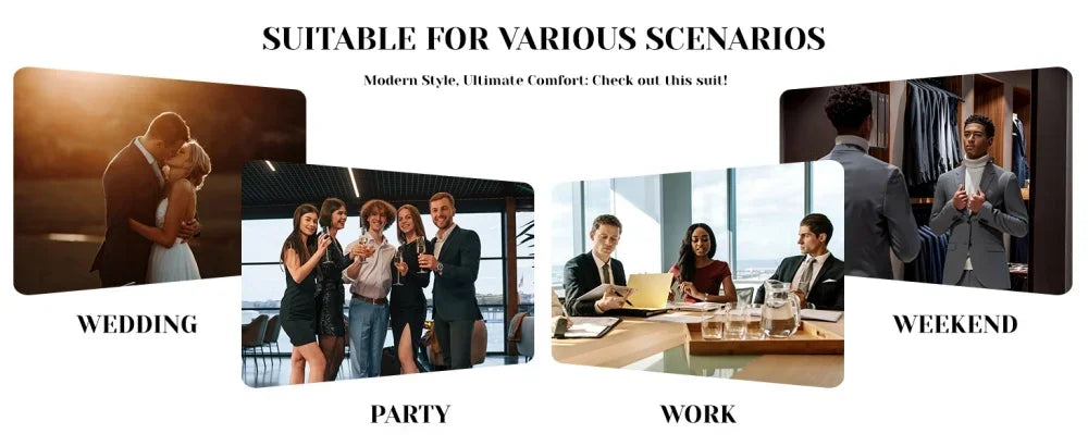 Men's 2-Pack Formal Trousers | Daily  Wear & Wedding/Prom Dress Pants with Tuxedo Styling  Corporate, Interviews, Groom