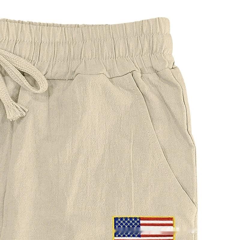 Men's Linen Wide-leg Pants for All Seasons Hip-hop Street Fashion Casual Pants Loose and Versatile Breathable Trousers for Men