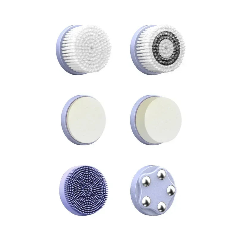 New 6-in-1 Facial Cleansing Brush Heads – Deep Pore Cleaning, Exfoliation & Gentle Skincare, Universal Fit for All Devices