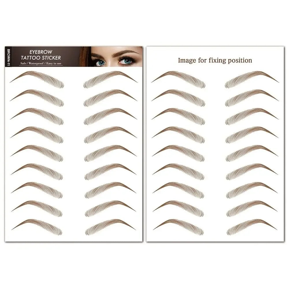 Temporary Tattoos Women Men Water Transfers Decals Simulation Eye Brow Eyebrow Stickers 6D Eyebrow Tattoos Stickers