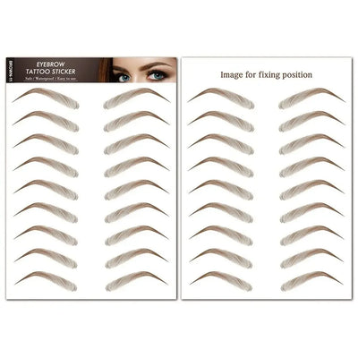 Temporary Tattoos Women Men Water Transfers Decals Simulation Eye Brow Eyebrow Stickers 6D Eyebrow Tattoos Stickers