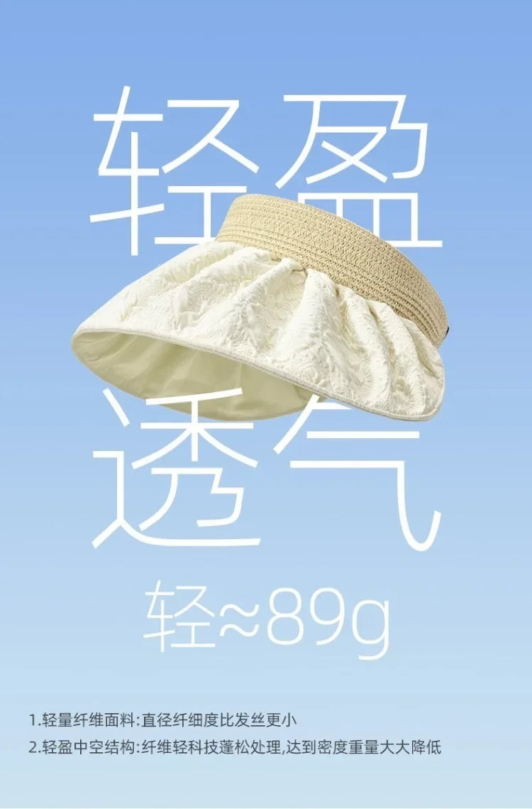 Sunscreen Hat Premium Women's Summer UV Protection Double-sided Shell Hat Sun Hat Empty Top Sun Hat Summer Eaves Hats for Women2