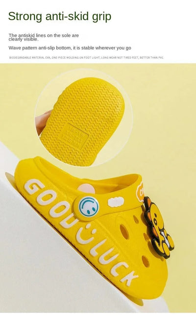 Child Kawaii Blue Cartoon Clogs Shoes Summer Kids Lovely Dinosaur Outdoor Cute Boys Sandal Light Breathable Casual Garden Shoes