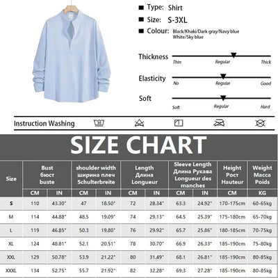 New Men's Linen Long Sleeve TShirt Cotton Mens Shirts Designer Lightweight Streetwear Solid Color Loose Casual Breathable Shirt