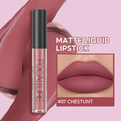 FOCALLURE Matte Liquid Lipstick Waterproof Long-lasting Lightweight Lip Gloss Lips Glaze Lips Tint Makeup for Women's Cosmetics