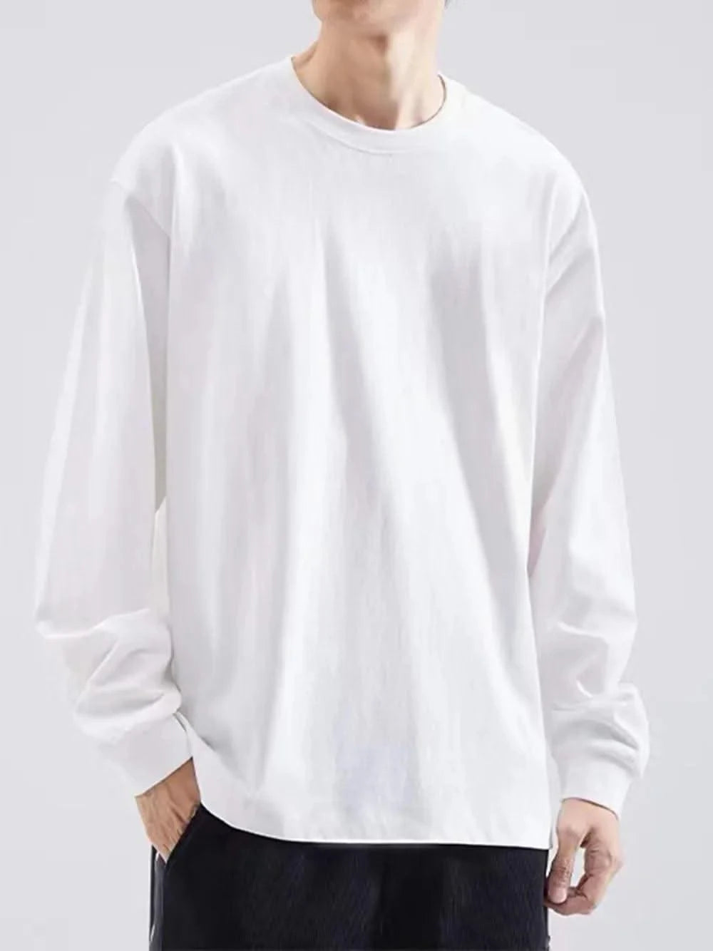 Men's Long Sleeve Cotton Loose Fit T Shirts|  Tees | Tanks | Casual & Classic Moisture Wicking Heavyweight T-shirts for Men