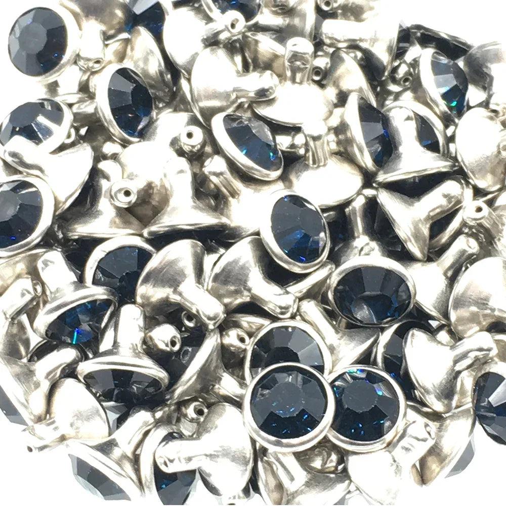 Colorful Crystal Rhinestone For Nails Rivets Studs For Leathercraft 100Sets Horse Tack Rivet Leather Belt Bags Clothing