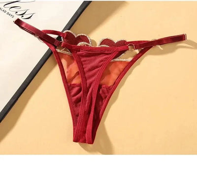 Sexy Panties Women Tong Embroidery Underwear Women Low-Rise Lingerie Girls' Thongs Women Panties Woman Clothing Underwear Female