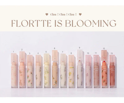 FLORTTE Beauty Lip Lasting Tint First Kiss Series Water Glossy Nice To Meet Chu Blooming Liquid Lipstick Makeup Women Cosmetics