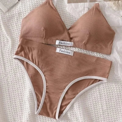 Women Cotton Bra And Panties Set