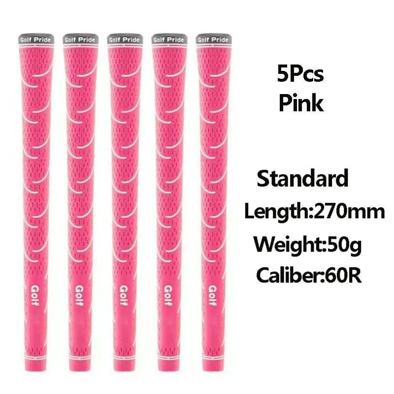 5Pcs Golf Grips Multiple Colors Grip Rubber Non-slip Standard Golf Club Grips Iron and Wood For Men And Women Golf Accessories