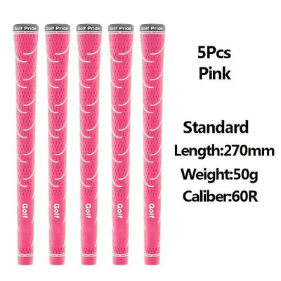 5Pcs Golf Grips Multiple Colors Grip Rubber Non-slip Standard Golf Club Grips Iron and Wood For Men And Women Golf Accessories