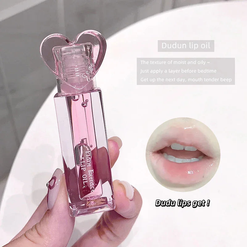 2pcs lip oil+lip mask beauty makeup moisturizing lip care set is suitable for all skin types of moisturizing transparent lipstic