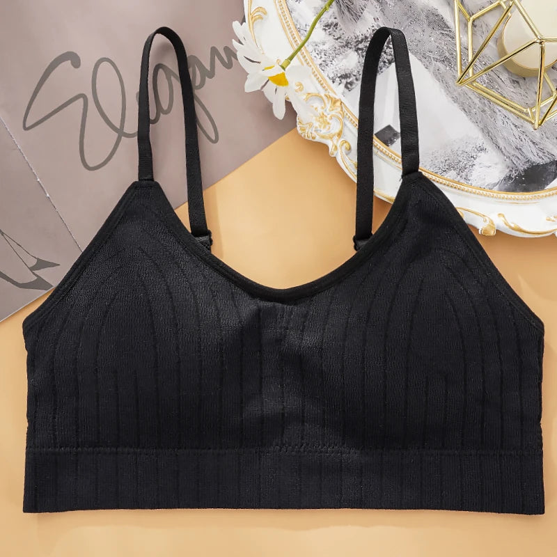 Women Seamless Sports Crop Top Sexy Bra Female Bralette Sleeveless Camis Crochet Tank Underwear Summer Lingerie Tube Tops