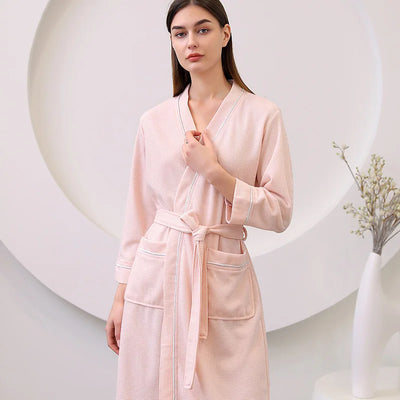 Waffle Patterned Bathrobe High Quality Water Absorption and Quick Drying Bathrobe for Couples