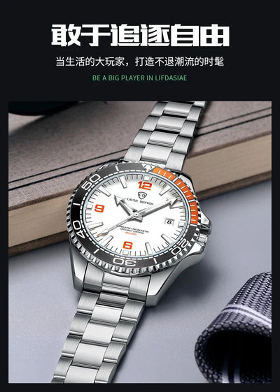 2025 New Top Brand Design Men's Watches Luxury Fashion Multifunctional Dial Quartz Watches Steel Strap Waterproof Men's Watches