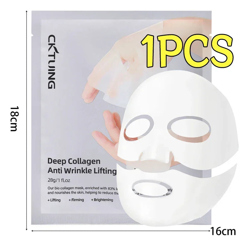 5/10PCS Collagen Face Mask Shrink Pores Deep Hydrating Overnight Mask Moisturizing Refreshing Brightening Korean Face Skin Care