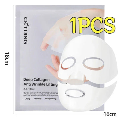 5/10PCS Collagen Face Mask Shrink Pores Deep Hydrating Overnight Mask Moisturizing Refreshing Brightening Korean Face Skin Care