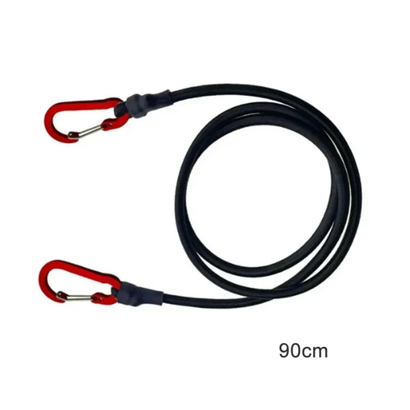 1PC Elastic Tie Rope Mountaineering Buckle Hook Canoe Bike Luggage Packaging Rope Camping Accessories