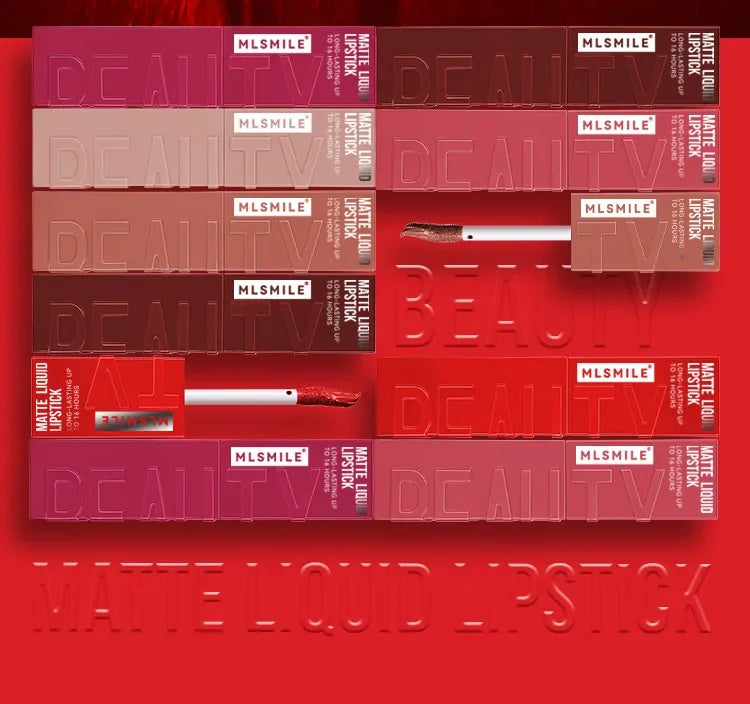 Matte Ink Liquid Lipstick Long Lasting Velvet Nude Lip Gloss Non-stick Cup Waterproof Lips Tint Waterproof Make Up