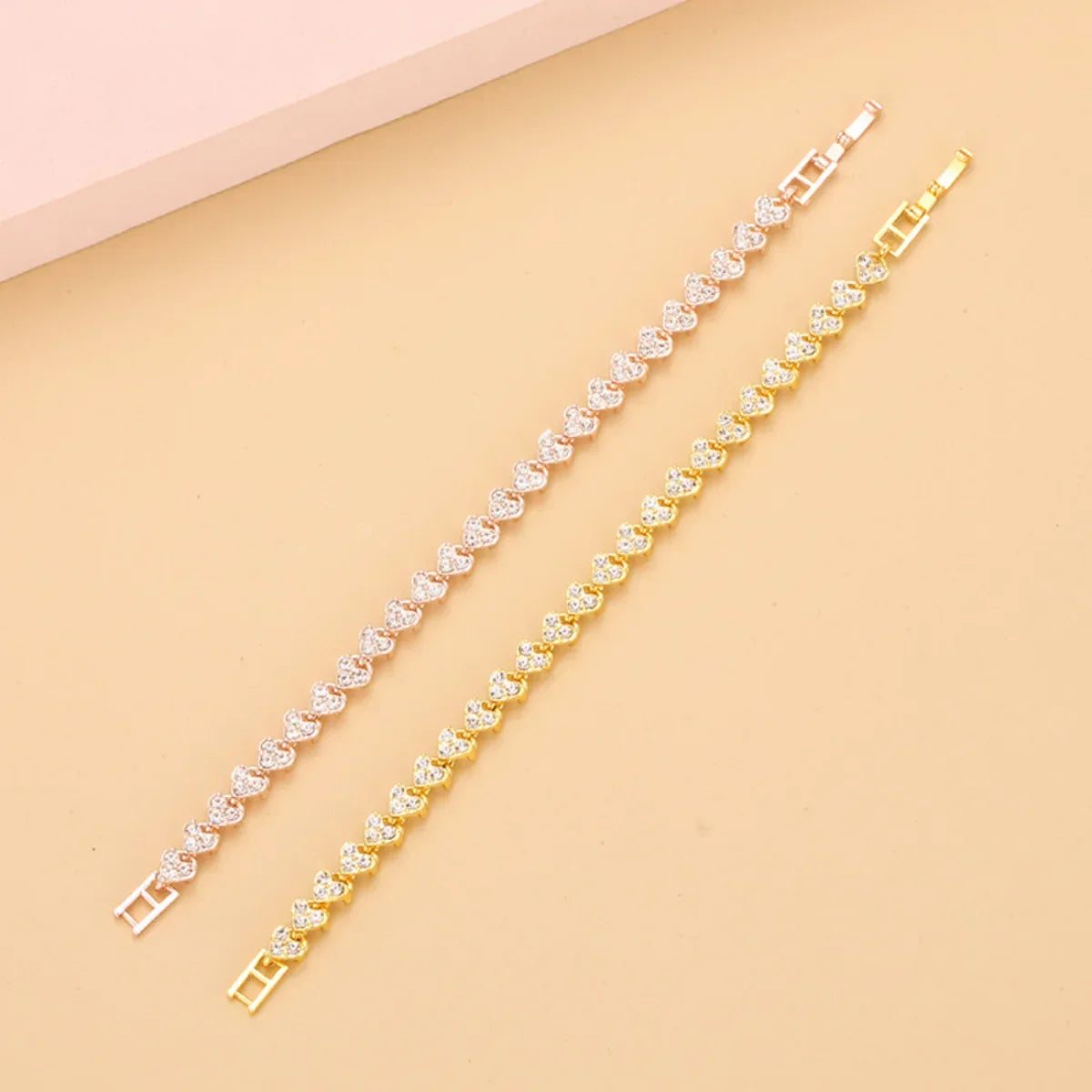 Charm Heart Crystal Bracelet for Women 2023 New Trendy Gold Color Zircon Chain Bangle Luxury Wedding Bridal Jewelry Accessories