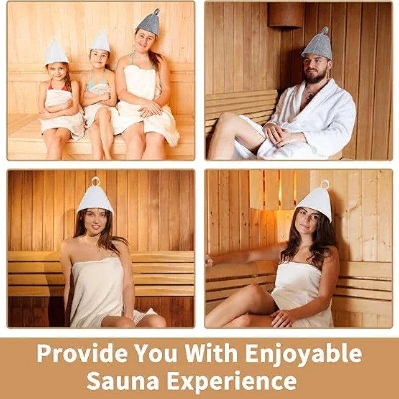 Sauna Hats, Sauna Caps Sauna Hats Sauna Accessories Felt Sauna Cap for Men and Women Home Sauna Steam Cap for Steam Room