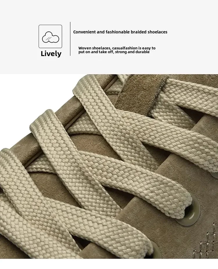 Summer New Fashion Casual Leather Shoes Lace-up Comfortable Men's Oxford Shoes Outdoor Soft Dress Shoes Non-slip Sports Shoes