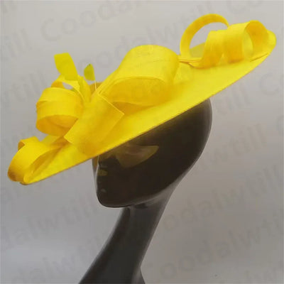 Royal Ascot Big Fascinator Hats Headband Ladies Church Kentucky Derby Headpiece Ladies Race Fashion Hair Accessories Bride Hats