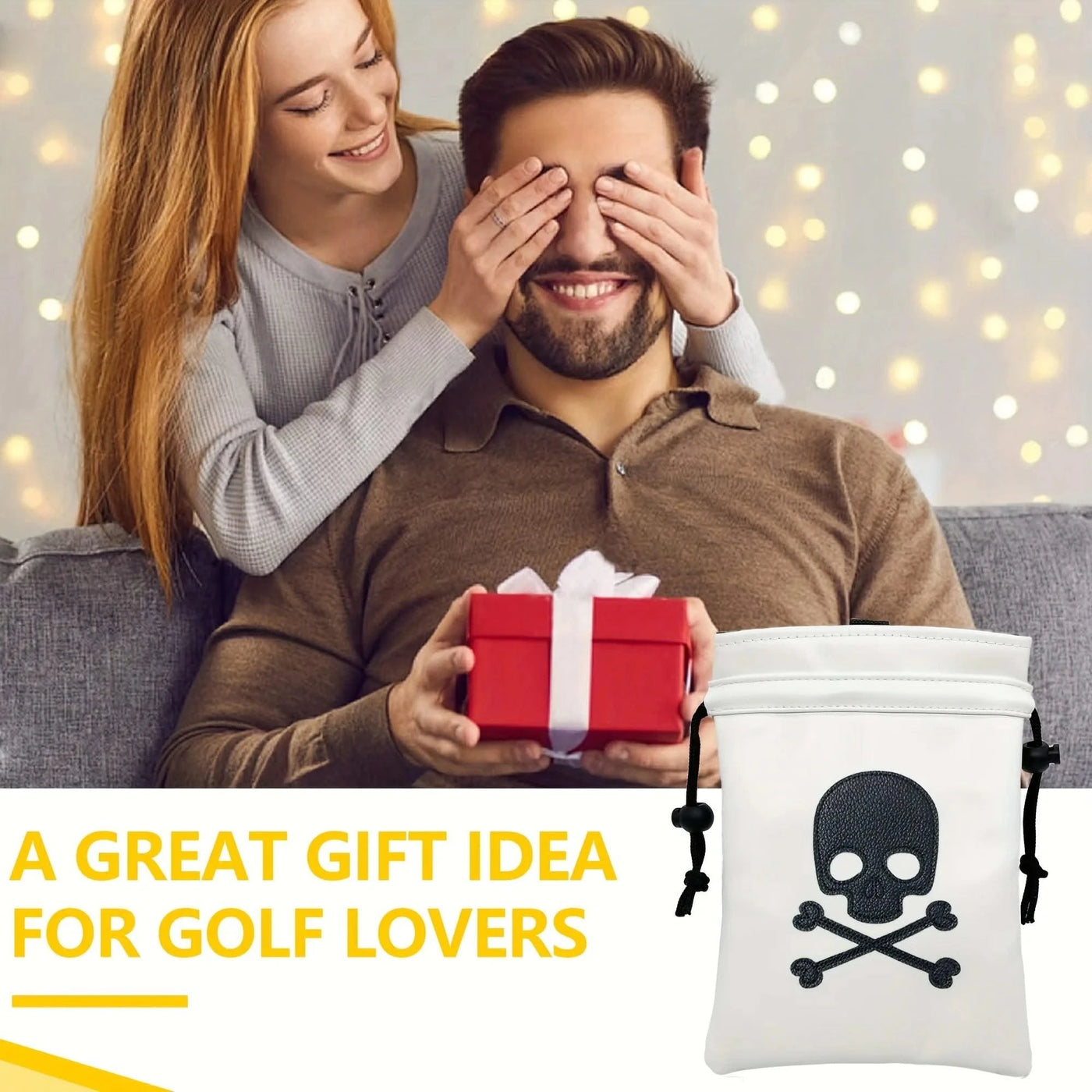 Golf course golf balls and serving upright bags with drawstrings for women