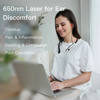 Red Light Therapy Device Laser for Ear Nose Treatment Pain Relief and Blood Circulation 650nm 5mW Portable Home Use CE Certified