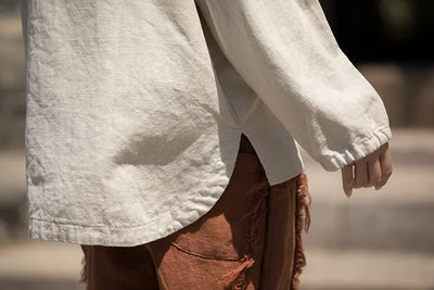 Women's Literary Vintage Ramie Linen Tops