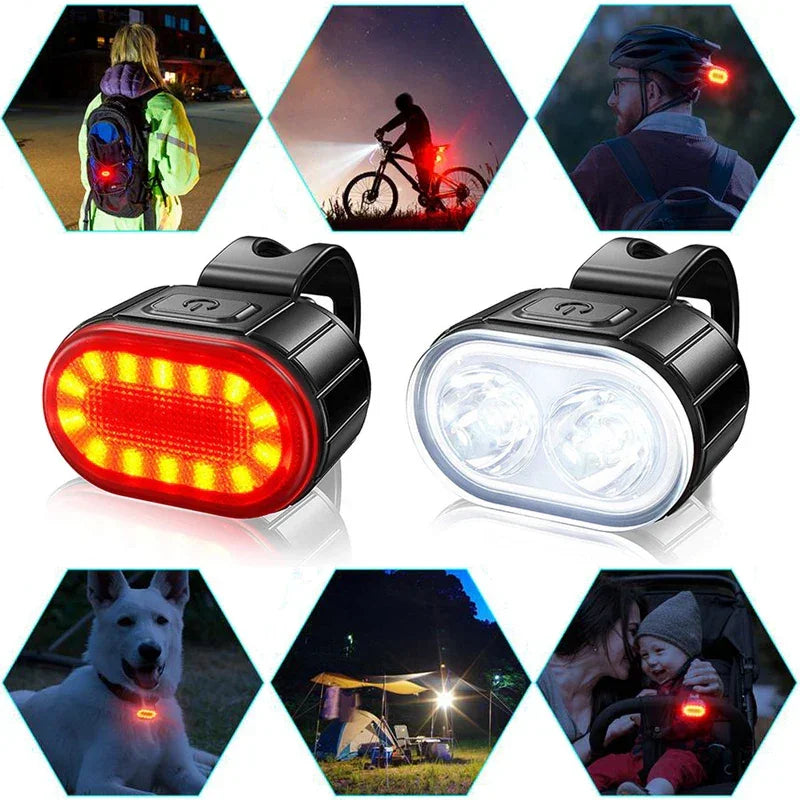 Bicycle TailLamp Headlight Waterproof Bike LED Warning Light Mountain Bike Luminous lamp Night Riding Equipment Bike Lights