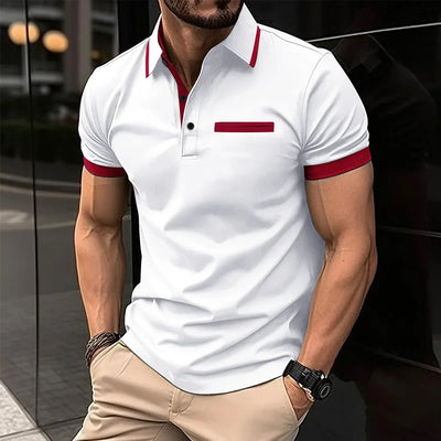 Solid Coloured Printed Polo Men's Clothing Simple 3D Print T-shirts for Men Breathable Men's Short Sleeve Polo Casual Loose Tops