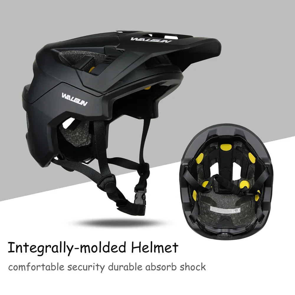 WALGUN Bicycle Helmet MTB Mountain Half-helmet Off-road Racing Cycling Safety Open Helmets Men Women Casco Cross-Country Sports