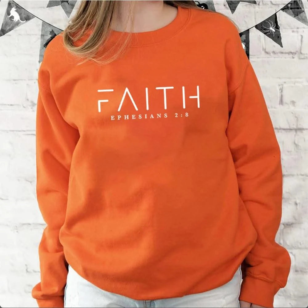 Trendy Faith Sweatshirt Bible Verse Shirt Christian For Women