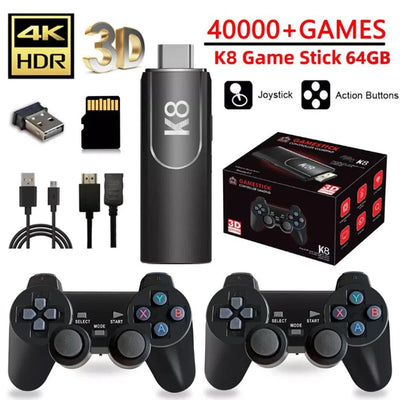 Gaming Console 58000 Games 256G TV Handheld Game Console 4K Wireless Gamepads HDMI-Compatible Wireless Controller for PS1 N64 DC