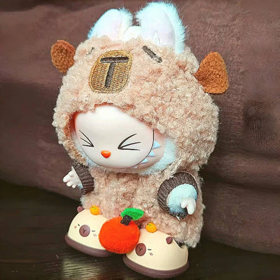 Labubu Shoes for 15/17cm Dolls Cute Animal Slippers Macaron Color Versatile Princess Shoes