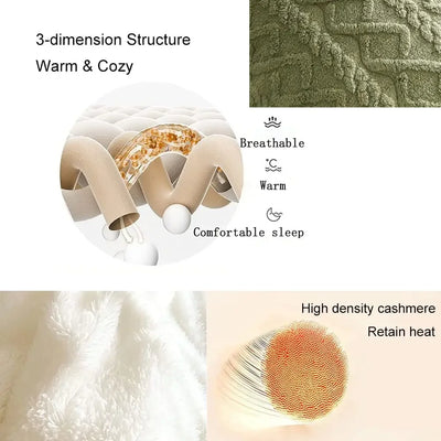 High End Thickened Winter Warm Blankets for Beds Artificial Lamb Cashmere Weighted Blanket Thicker Warmth Duvet Quilt Comforter