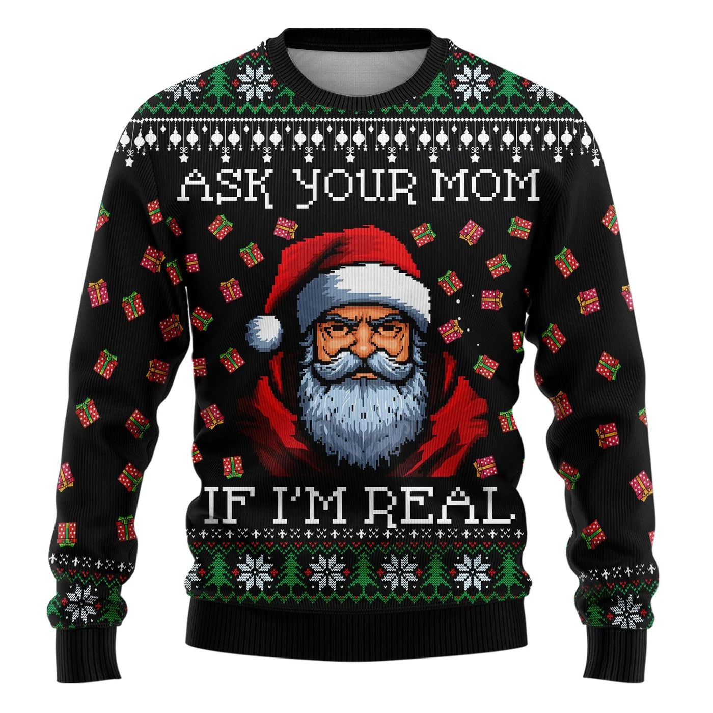 Hilarious Santa Claus Ugly Christmas Sweaters For Men Cartoon 3D Printed Sweatshirts Xmas Holiday Unisex Pullovers Sweater Tops