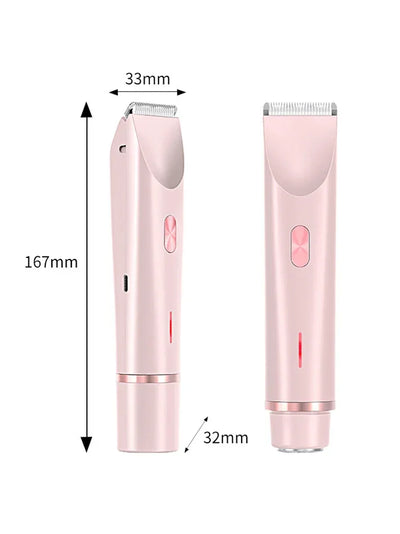Electric Razors for Women 2in1 Bikini Trimmer Facial Mustache Shavers for Ladies Body Underarms Legs Portable Painless Epilator