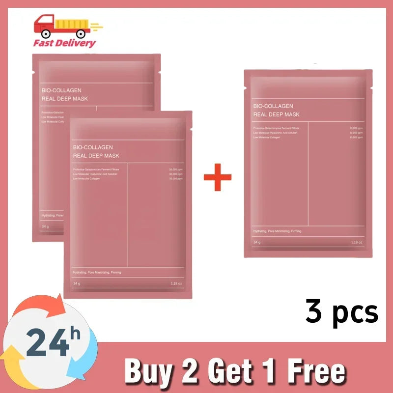 Bio-Collagen Face Mask Anti-Wrinkle Firming Overnight Mask With Hydrolyzed Moisturizing Refreshing Brightening Repair Skin Care